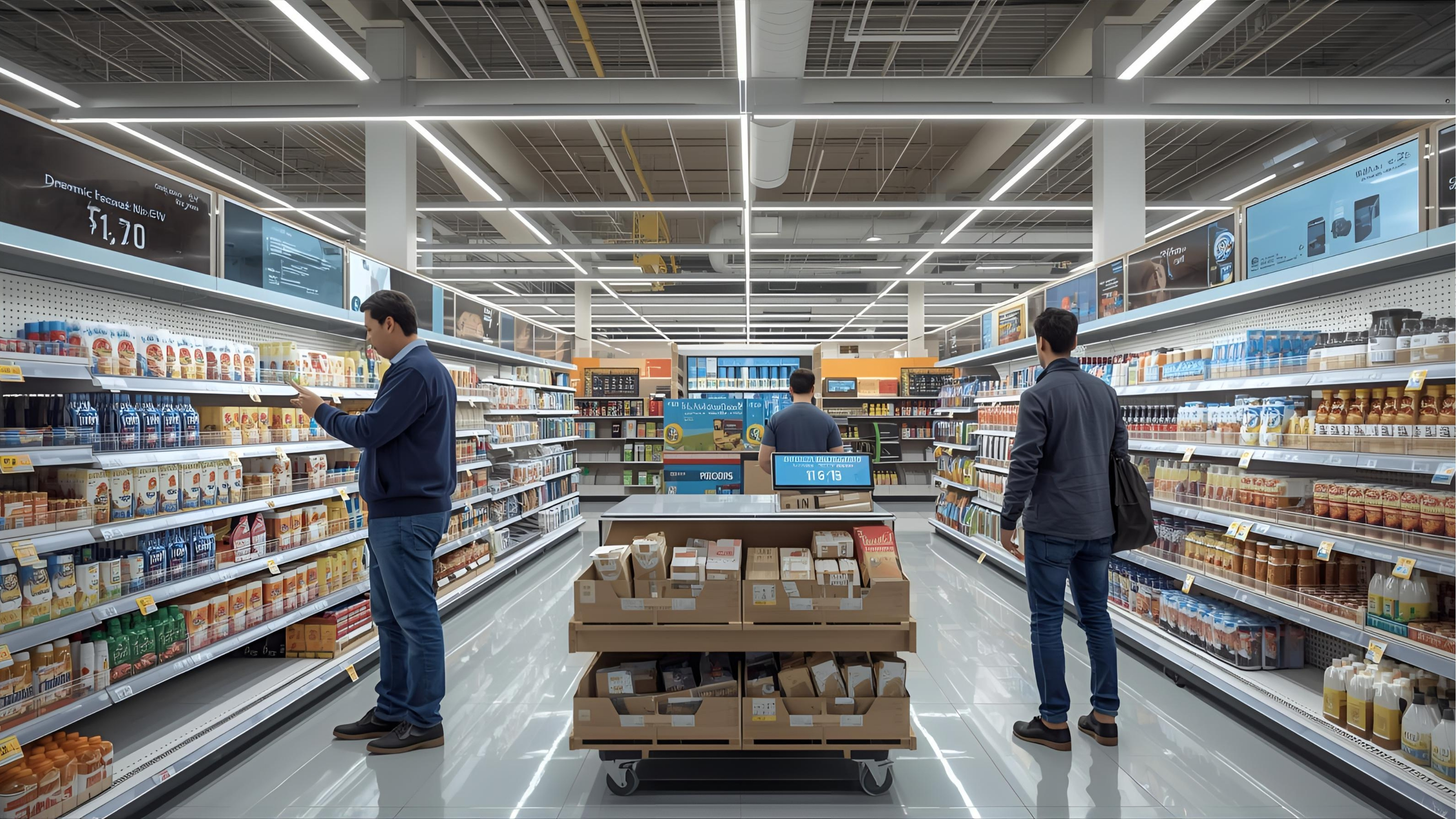 Category bay with shelf-edge displays and lift-and-learn sensors