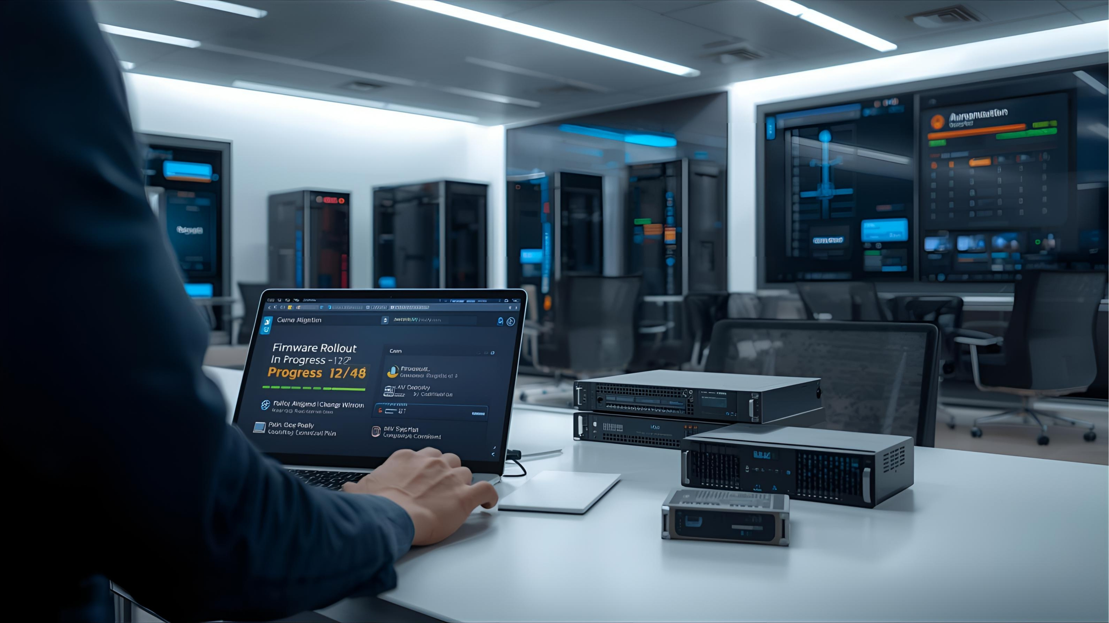 Coordinated firmware and software updates across AV fleet