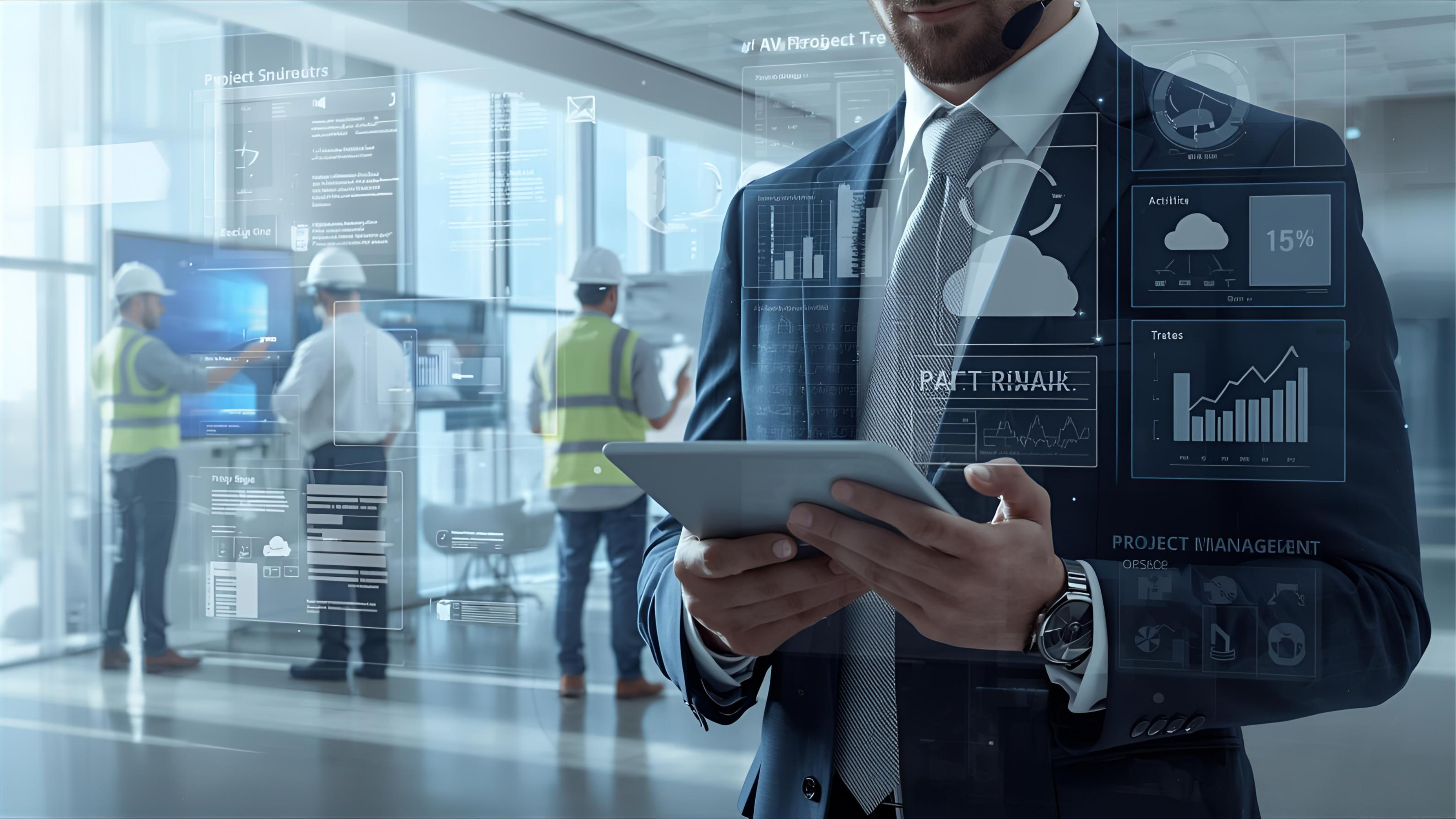 AV project manager supervising installation and coordinating site activities