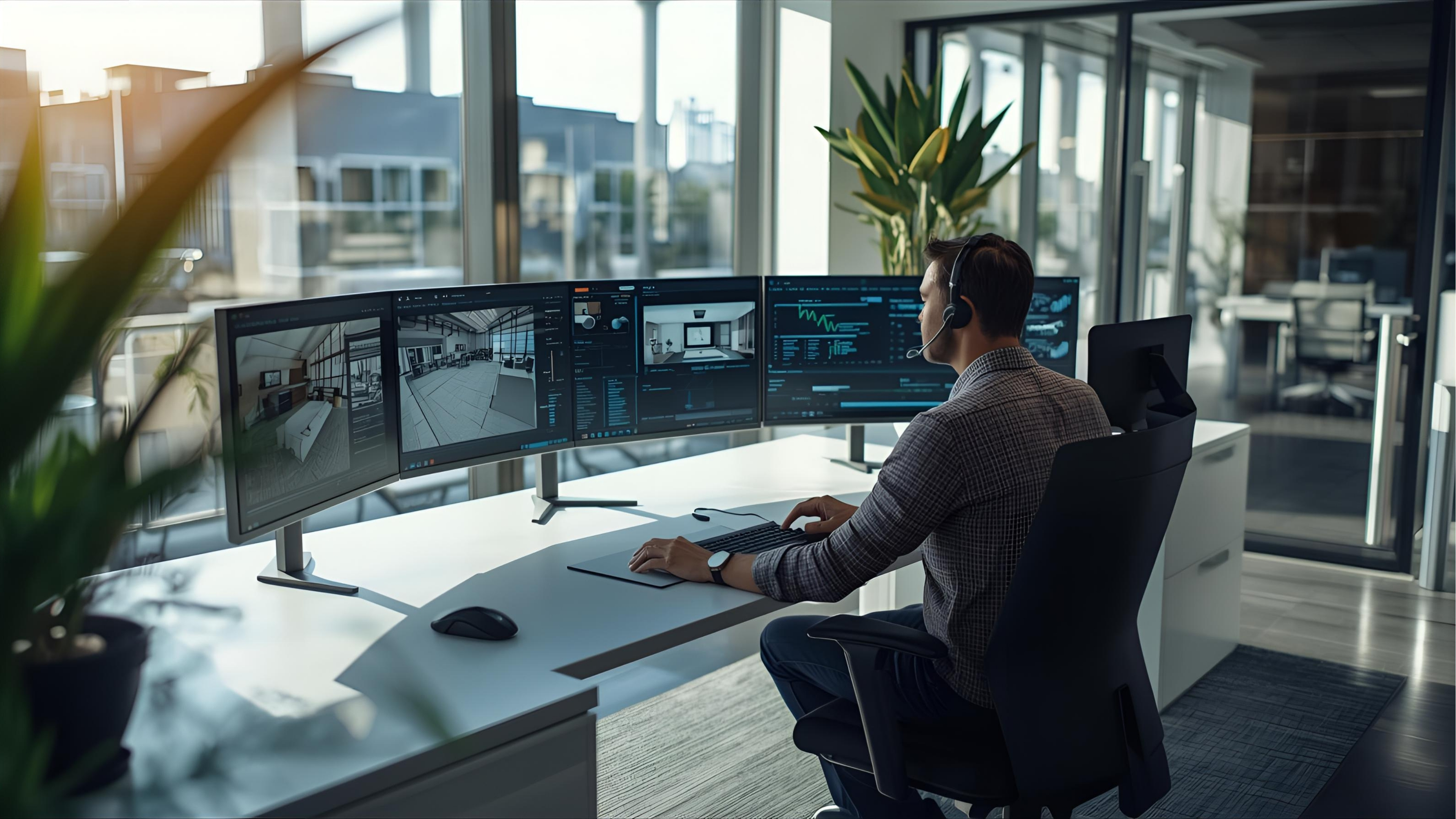 Cloud dashboard showing live AV device status and room health